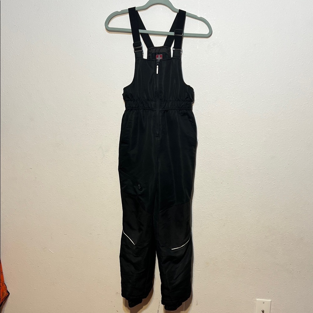 Swiss Tech Kids Black Snow Bib Overalls Size Large 10-12